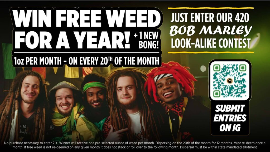 Bob Marley giveaway event Mint Arizona