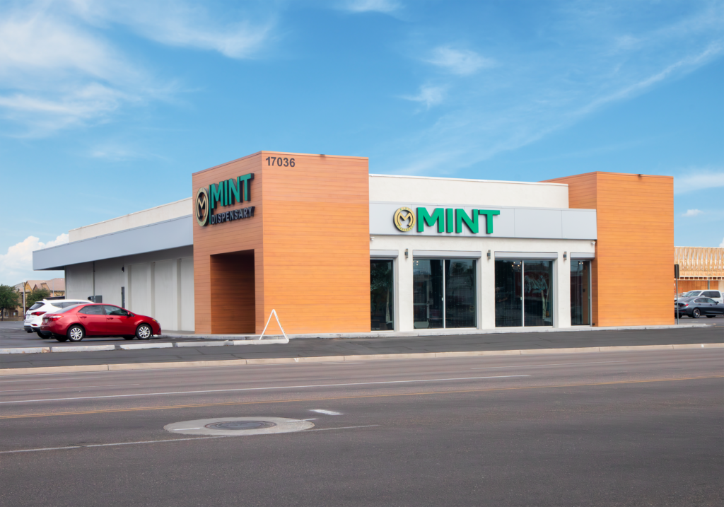The Mint Cannabis dispensary located on Bell Rd, Phoenix, AZ.